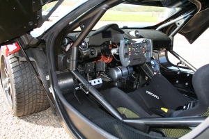 Race car interior is also nicely laid out, note the gratifyingly wide front tyre.